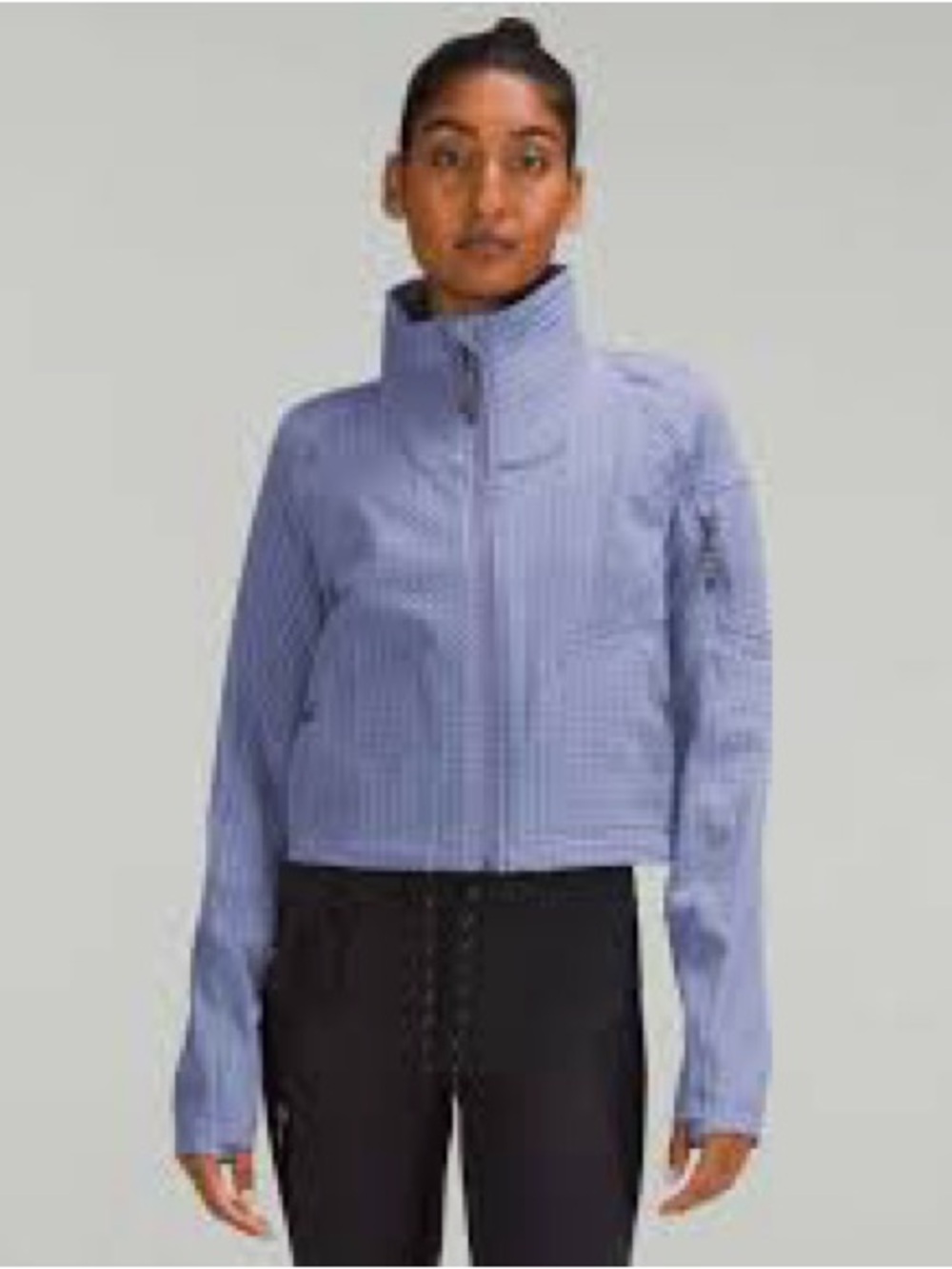 Lululemon Water-Repellent cropped  Hiking Jacket Peri Purple Full zip Size 14